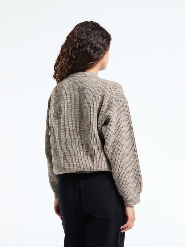 Stoy Bine Cardigan In Pure Soil
