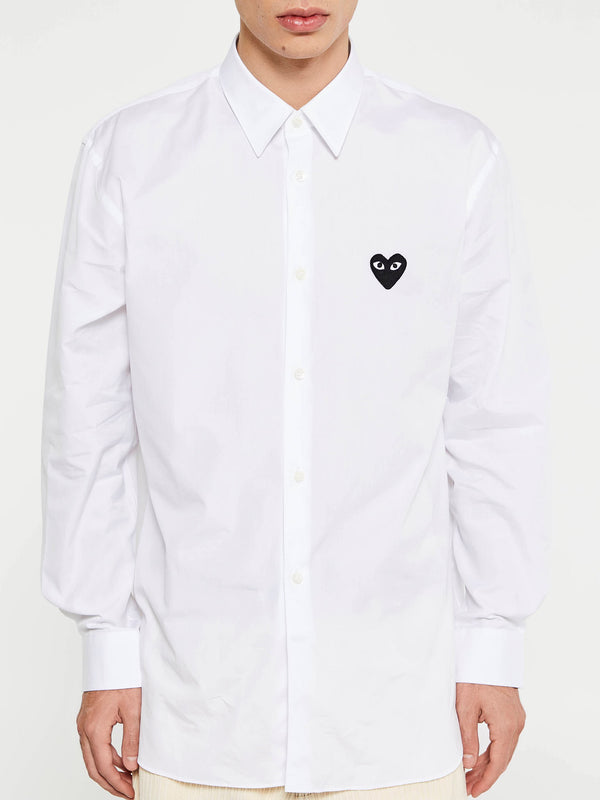 Stoy Black Heart Shirt In White