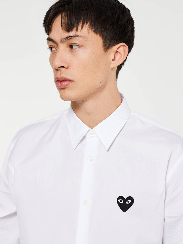 Stoy Black Heart Shirt In White