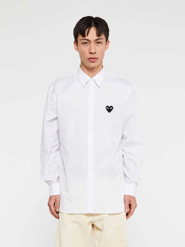 stoy Black Heart Shirt in White