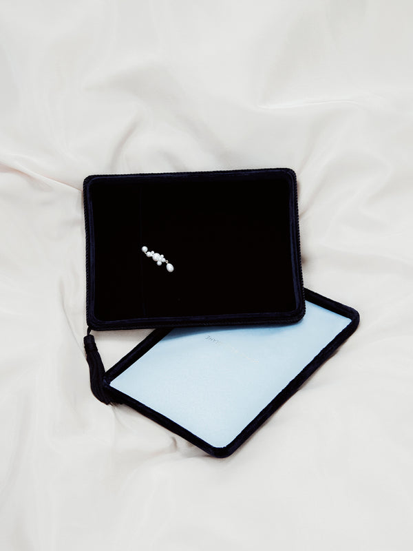 Stoy Boîte Velvet Jewelry Box In Navy