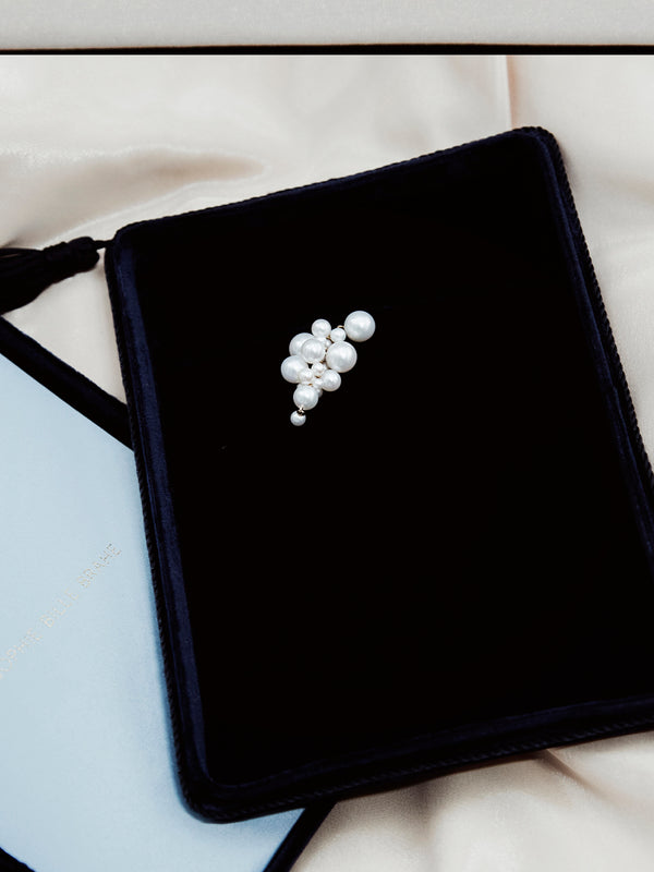 Stoy Boîte Velvet Jewelry Box In Navy