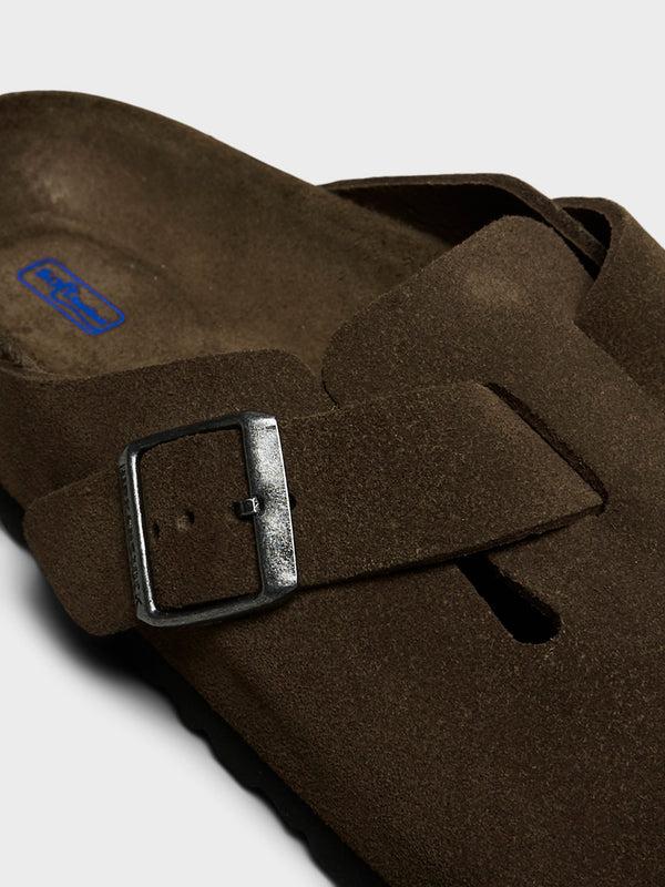 Stoy Boston Suede Leather Shoes In Carafe Tonal