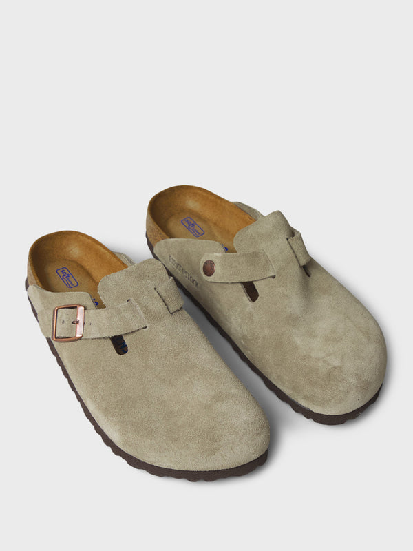 Stoy Boston Suede Narrow Sandals In Taupe