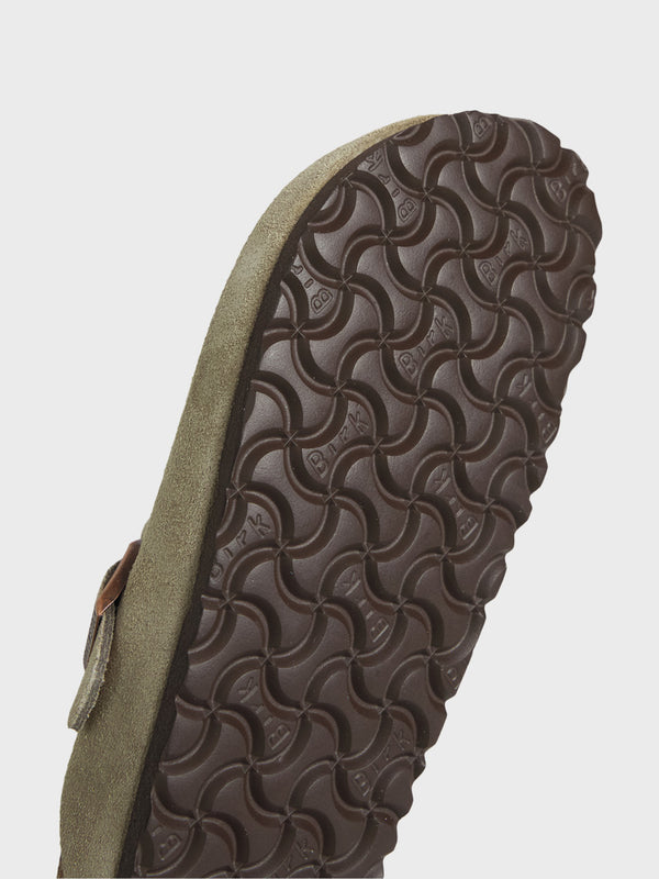 Stoy Boston Suede Narrow Sandals In Taupe