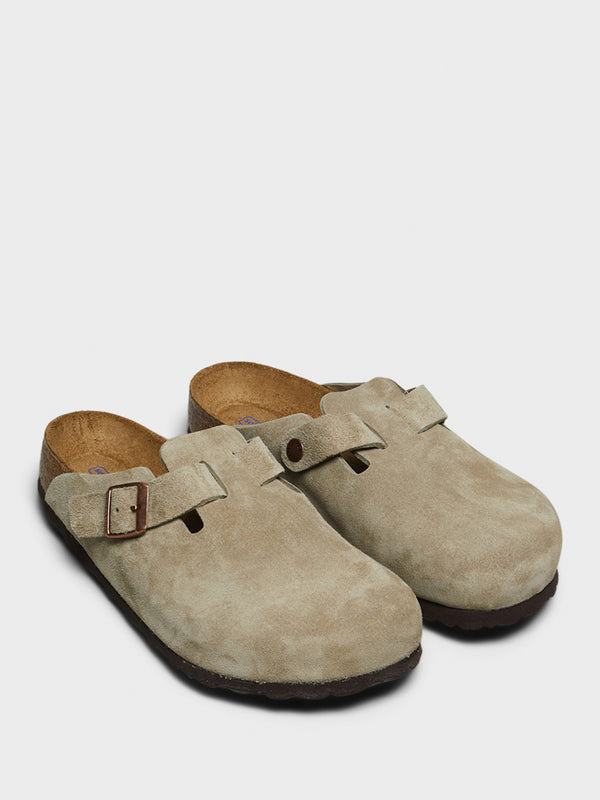 Stoy Boston Suede Regular Sandals In Taupe
