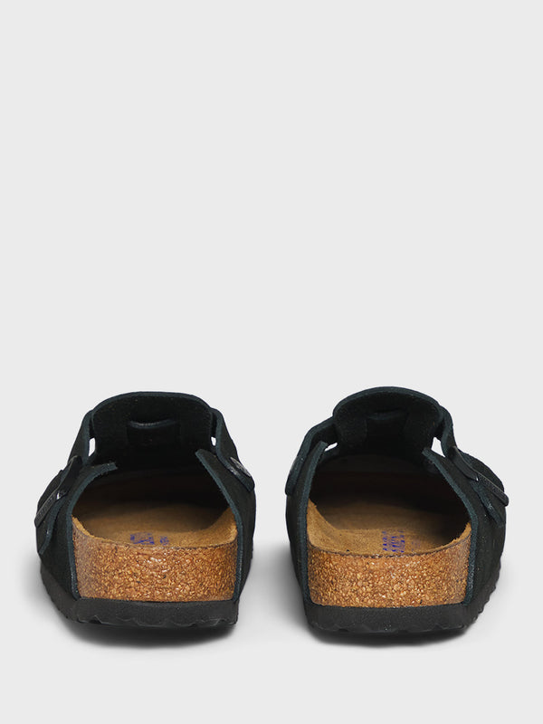 Stoy Boston Suede Sandals In Black