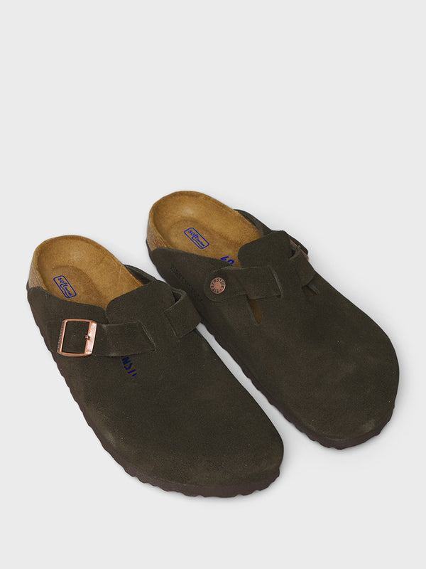 Stoy Boston Suede Sandals In Mocha
