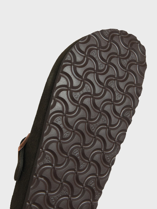 Stoy Boston Suede Sandals In Mocha