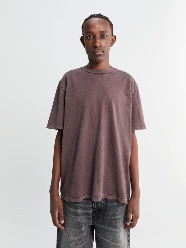 Stoy BOX T-SHIRT In Worn Brown Legacy Jersey