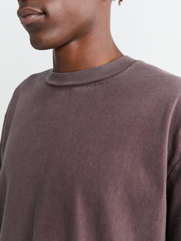 Stoy BOX T-SHIRT In Worn Brown Legacy Jersey