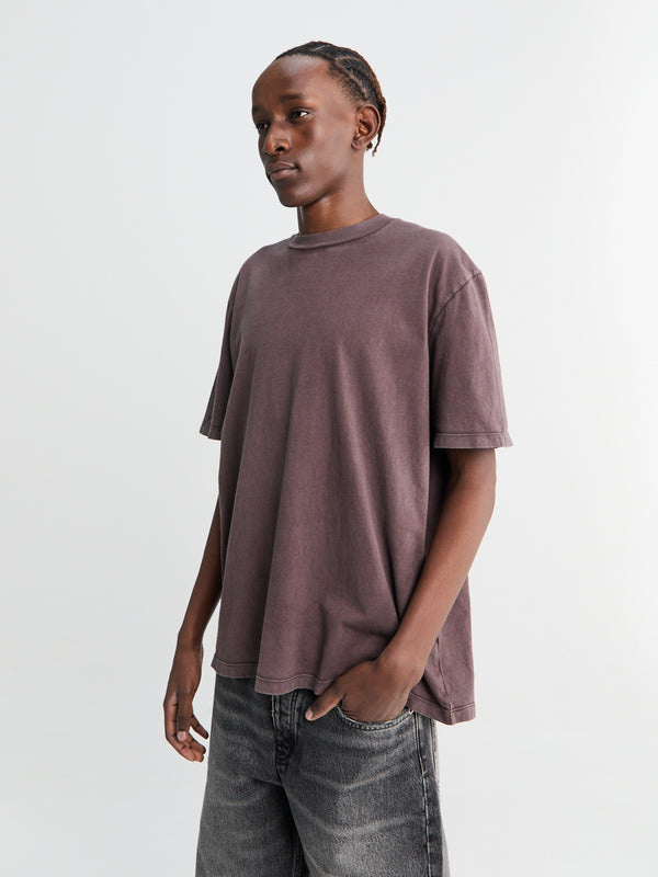 stoy BOX T-SHIRT in Worn Brown Legacy Jersey