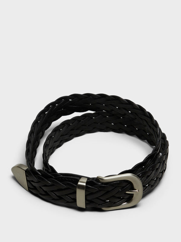 Stoy Braided Belt In Black