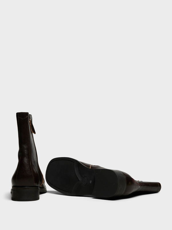 Stoy Camion Boots In Deep Americano Leather