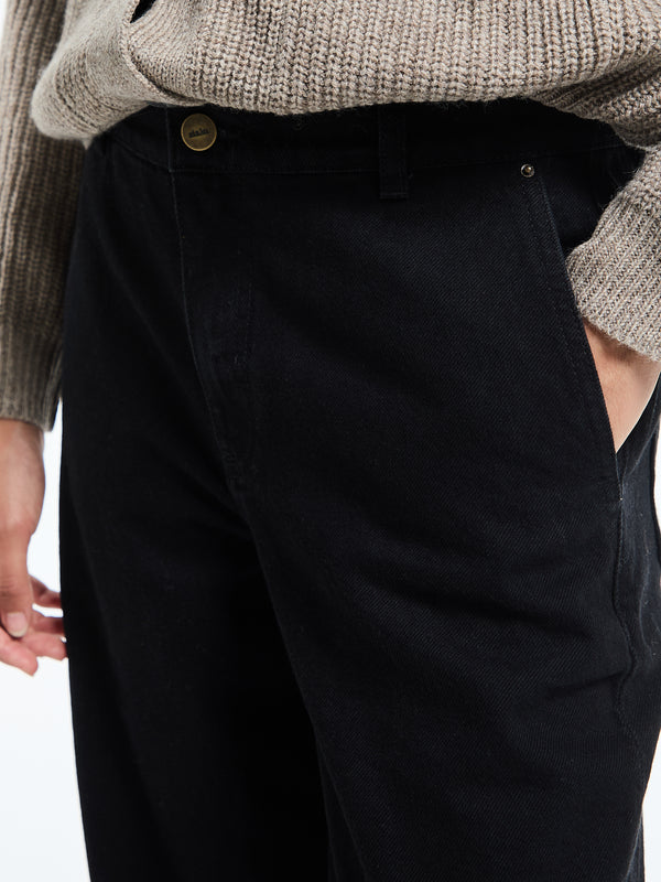 Stoy Carlo Midwaist Wide Jeans In Black Tea