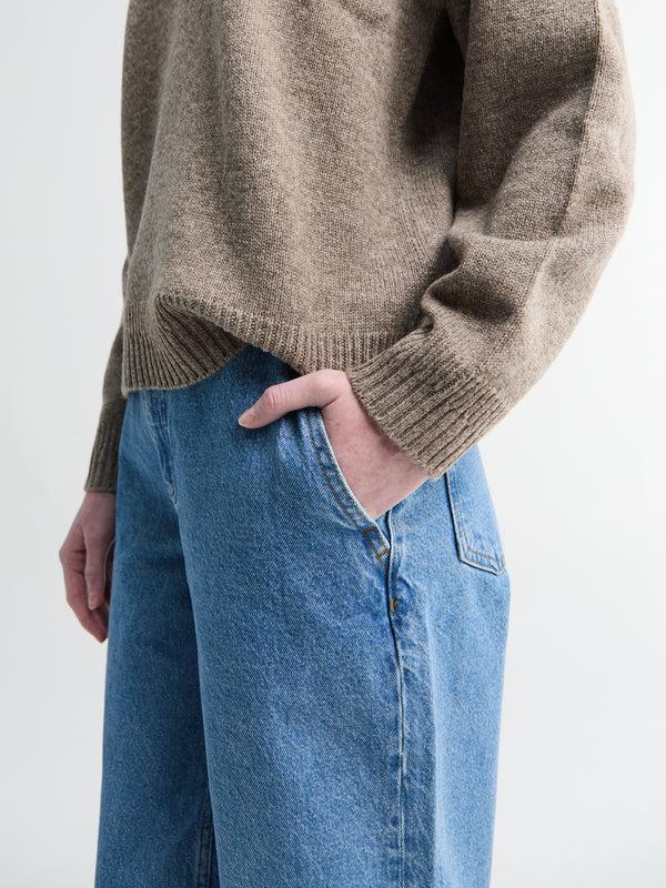 Stoy Carlo Midwaist Wide Jeans In Clear Blue