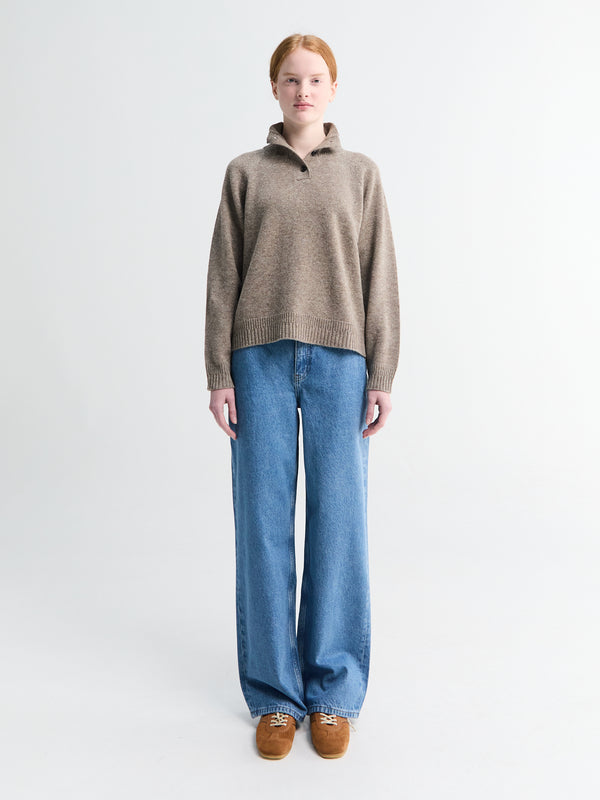 stoy Carlo Midwaist Wide Jeans in Clear Blue