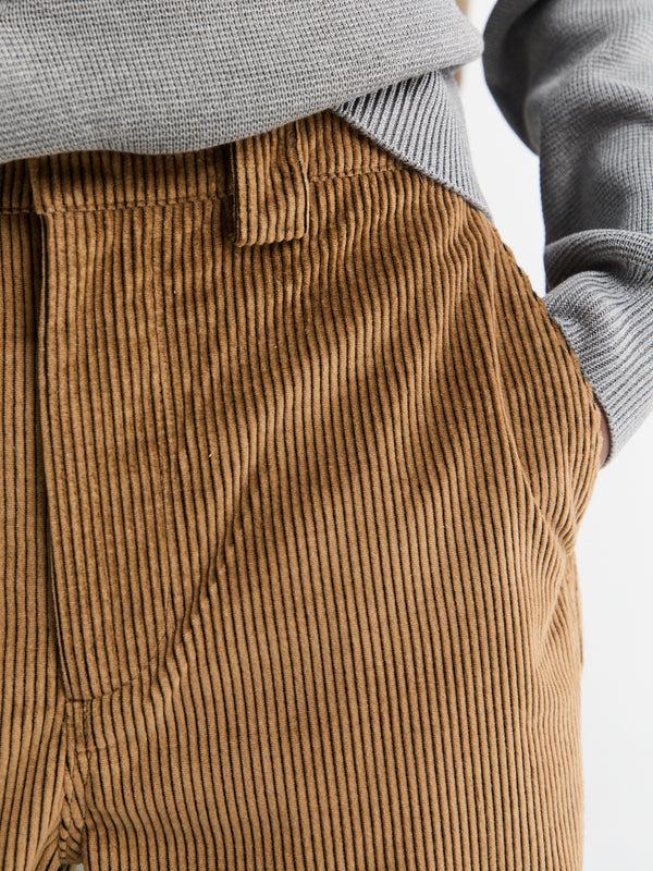 Stoy Cash Cord Night Trouser Ponto In Khaki