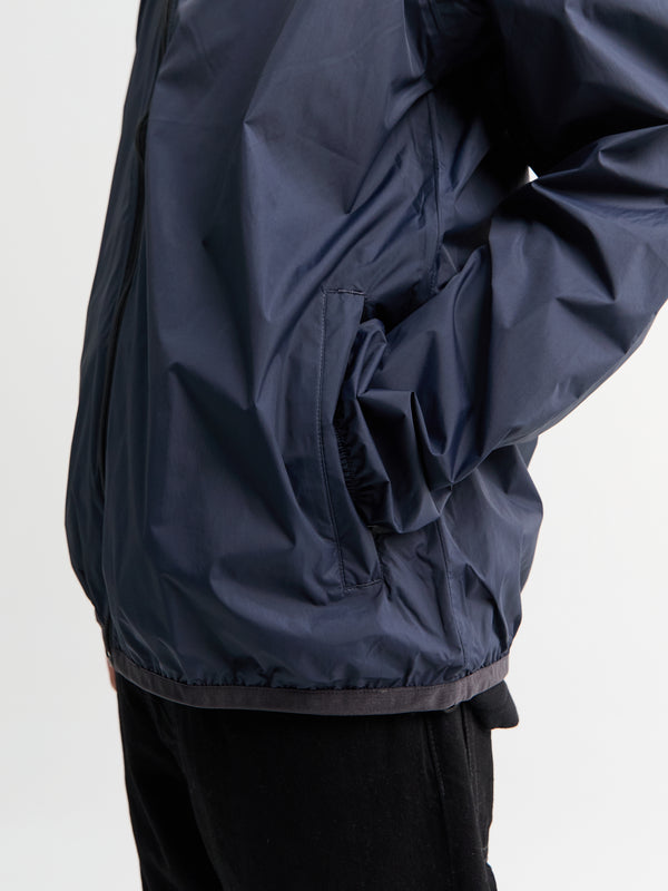 Stoy CDG X K-Way Full Zip Packable Jacket In Navy