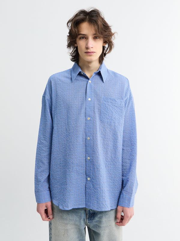 stoy Check Stable Shirt in Blue