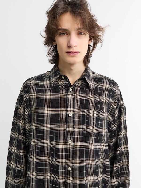 Stoy Checked Stable Shirt In Black