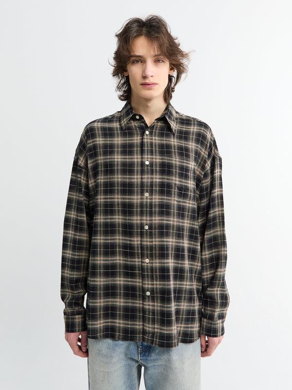 stoy Checked Stable Shirt in Black