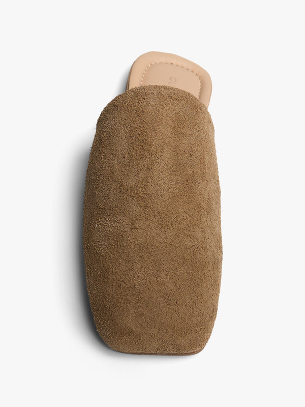 Stoy Cigarr Slipper In Cedar Speckled Suede