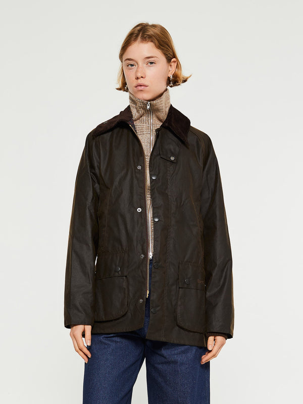 Stoy Classic Bedale Wax Jacket In Olive
