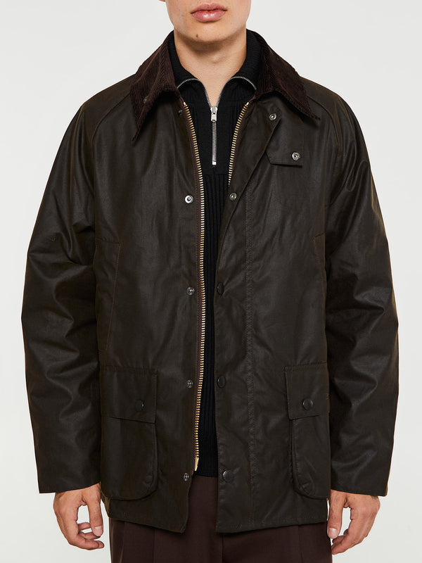 Stoy Classic Bedale Wax Jacket In Olive