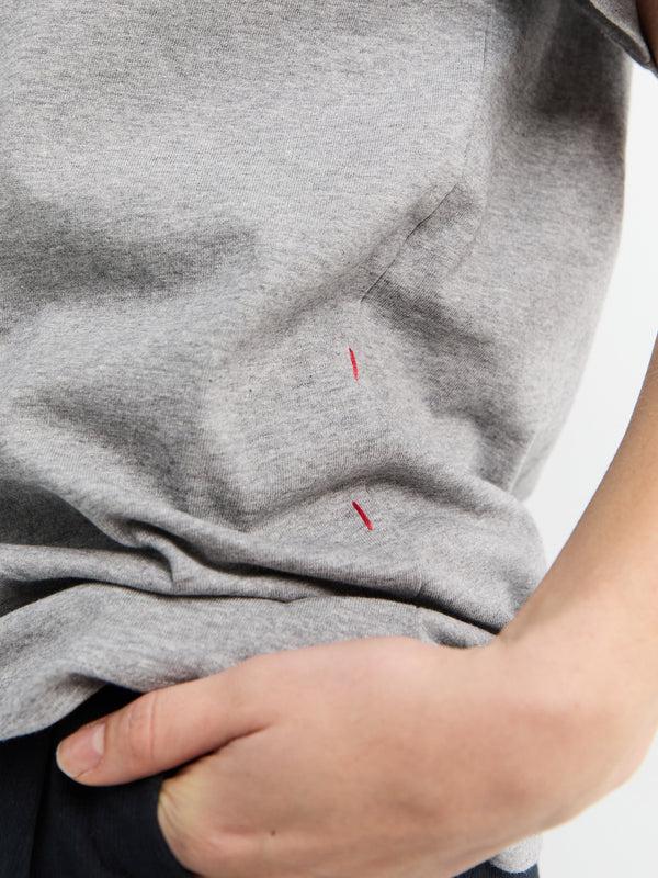 Stoy Classic Circular Tee In Grey Melange