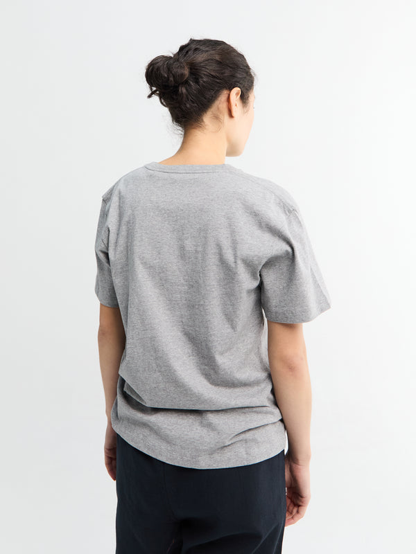 Stoy Classic Circular Tee In Grey Melange