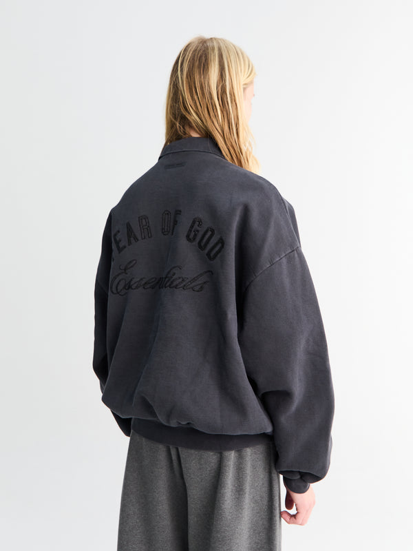 Stoy Classic Polo Sweatshirt In Vintage Black