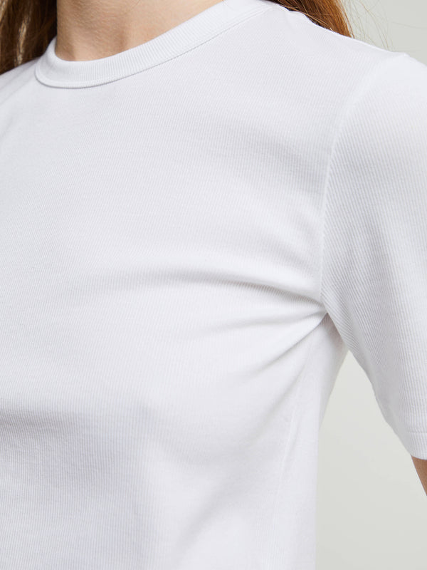 Stoy Classic Rib T-Shirt In White