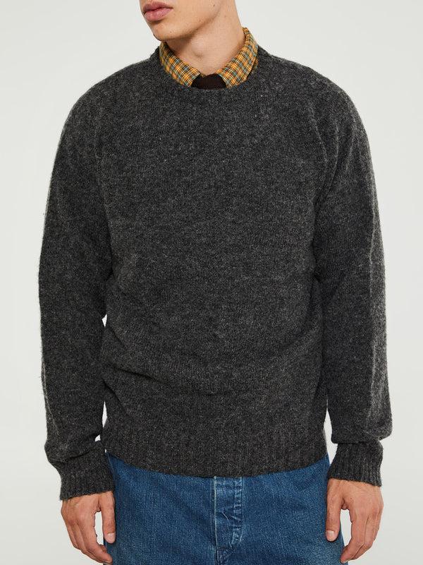 Stoy Classic Shetland Sweater In Oxford