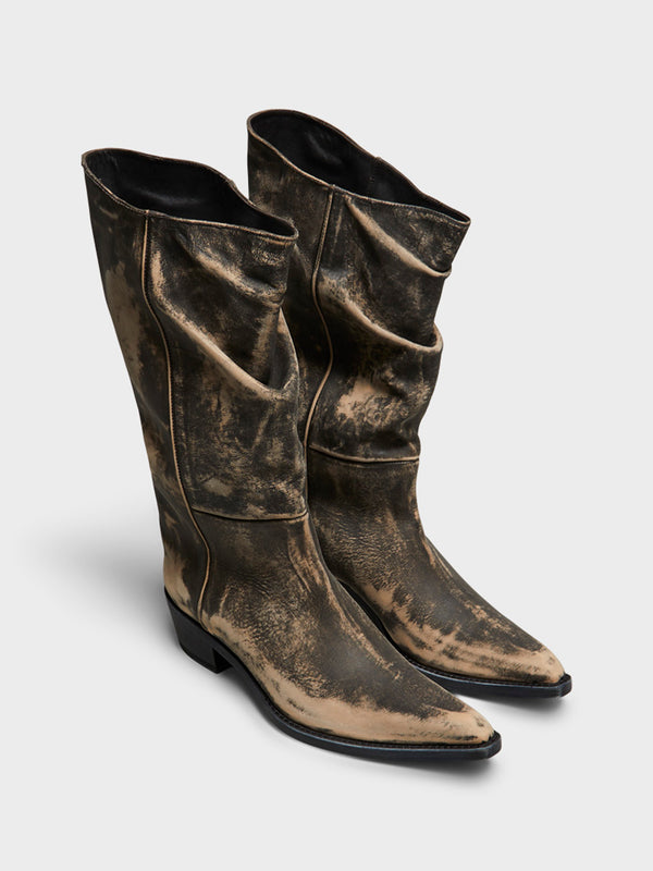 Stoy Clive Boots In Vintage Black