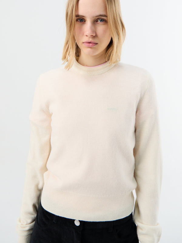 Stoy CN Long Sleeve JUMPER In Eggshell