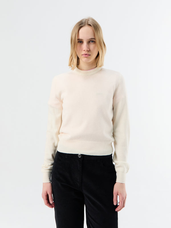 stoy CN Long Sleeve JUMPER in Eggshell