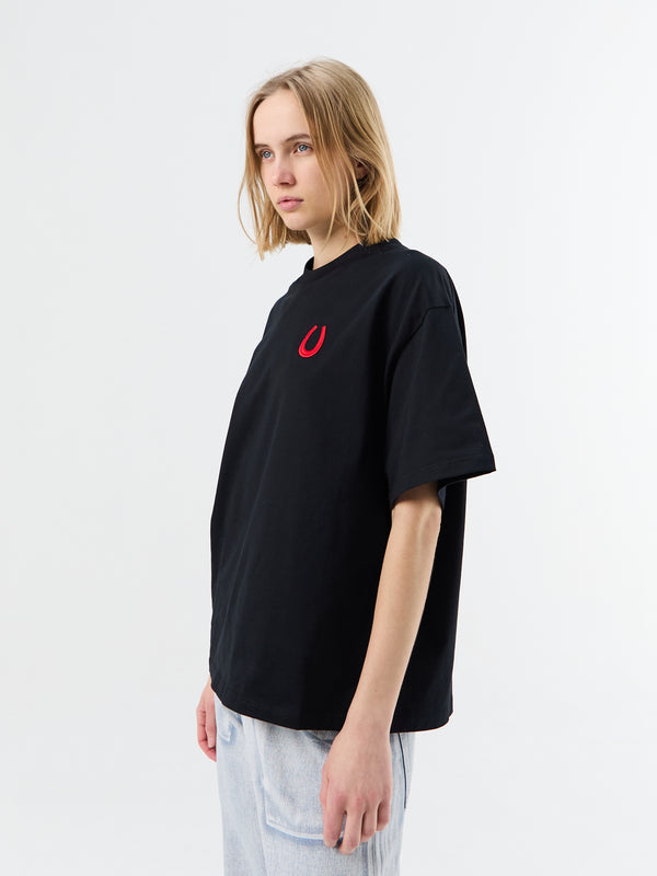 Stoy CNY T-SHIRT CN Short Sleeve EMB In Black