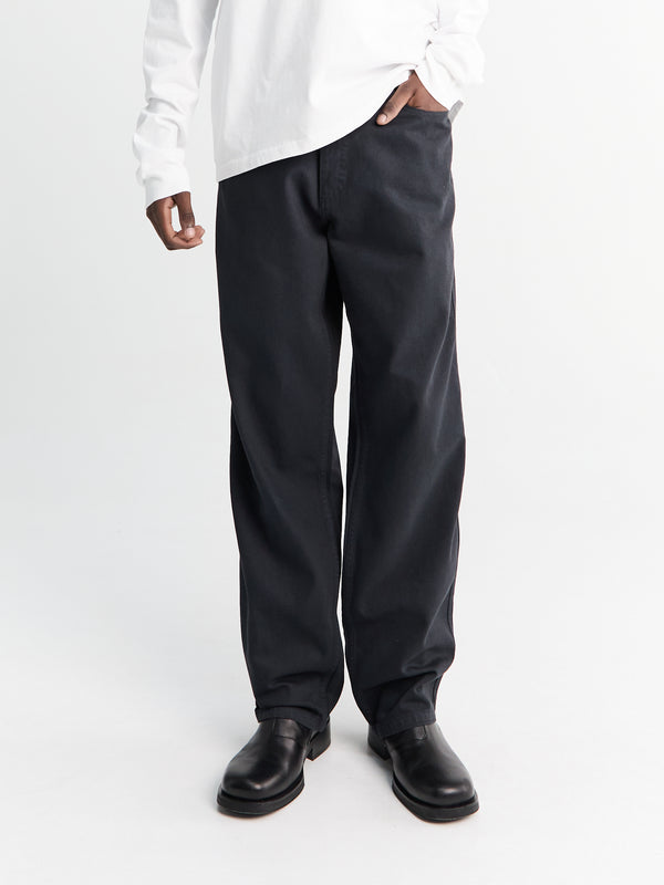 stoy Coarse Trousers in Black