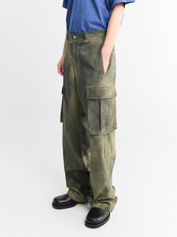 Stoy Cold Wash Cargo Pants In Khaki