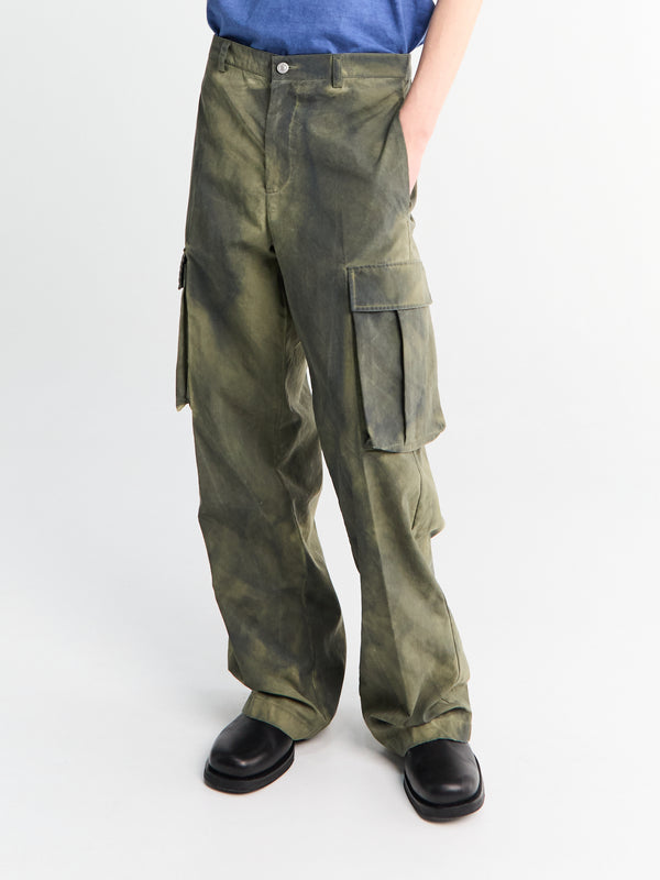 stoy Cold Wash Cargo Pants in Khaki