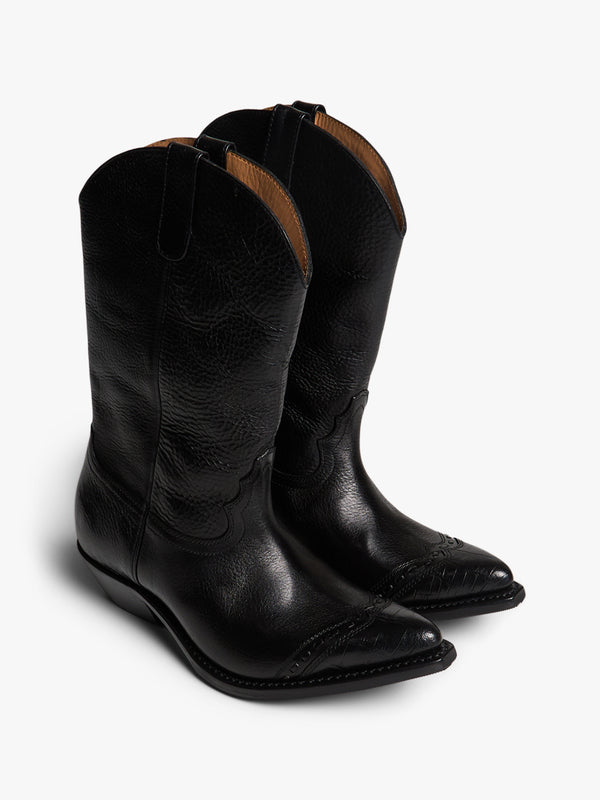 Stoy Consultant Boot In Deep Black Leather