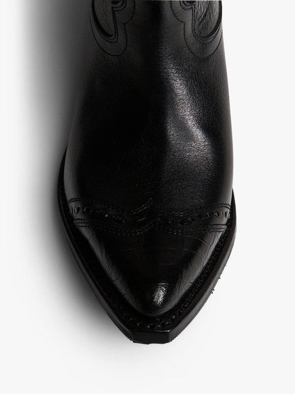 Stoy Consultant Boot In Deep Black Leather