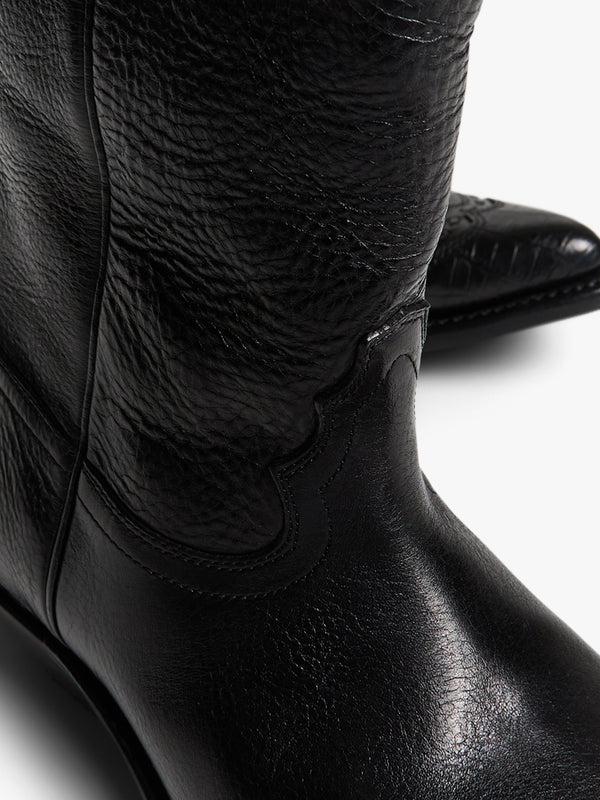 Stoy Consultant Boot In Deep Black Leather