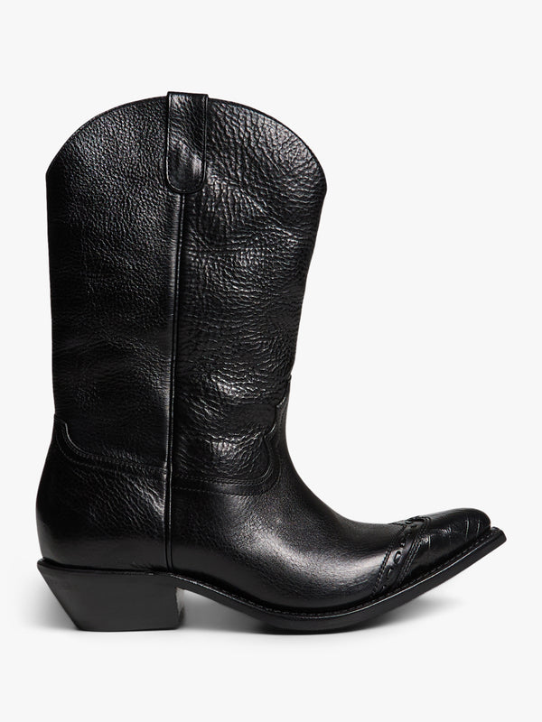 stoy Consultant Boot in Deep Black Leather