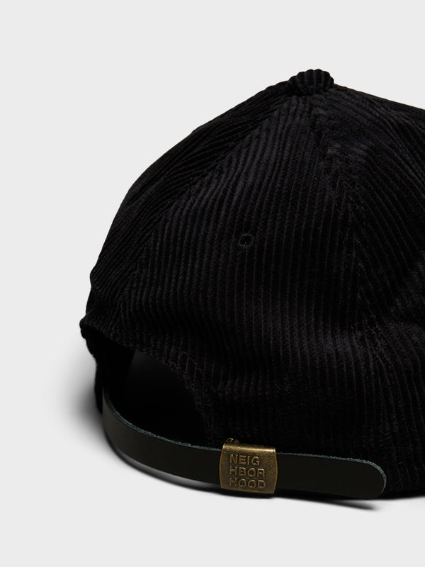 Stoy Corduroy Dad Cap In Black