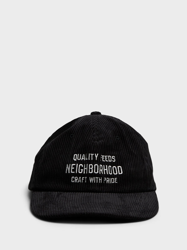 stoy Corduroy Dad Cap in Black