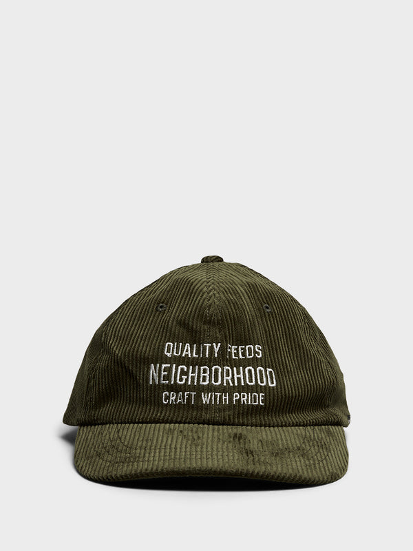 stoy Corduroy Dad Cap in Olive Drab