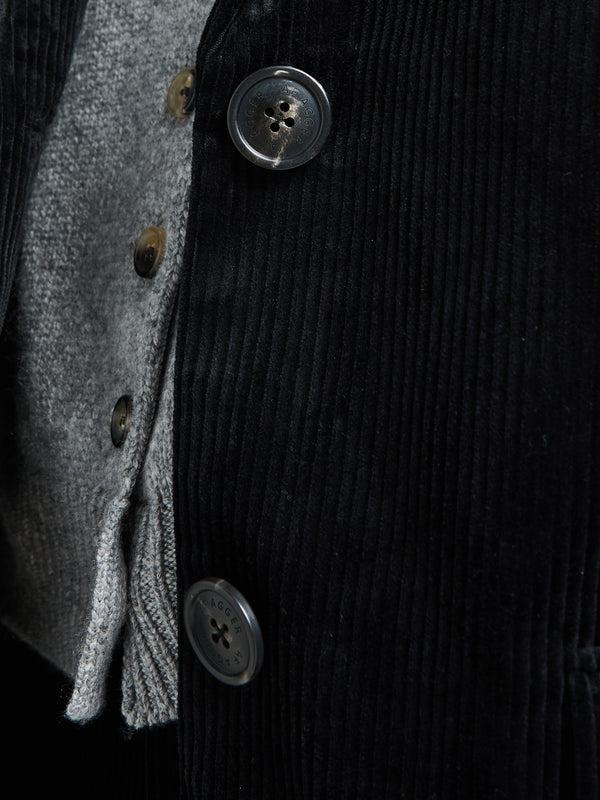 Stoy Corduroy Straight Blazer In Black