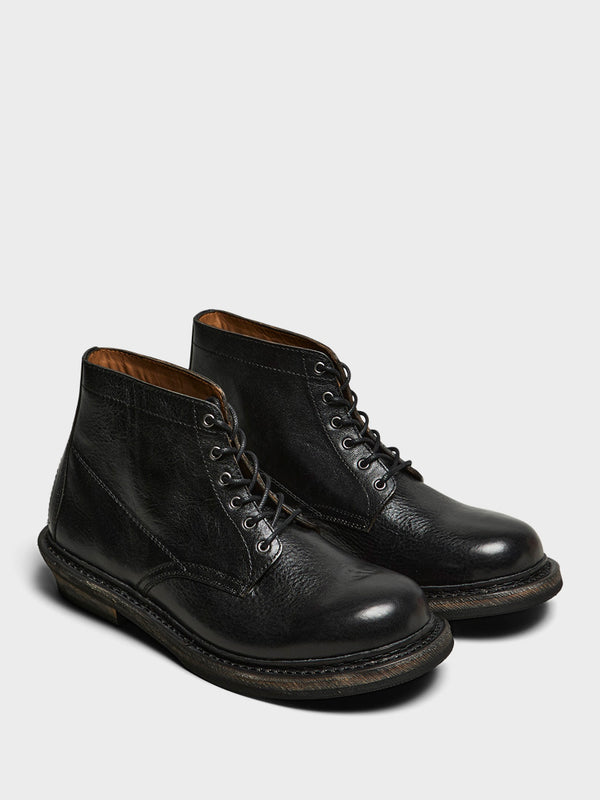 Stoy Cortege Boots In Deep Black Leather